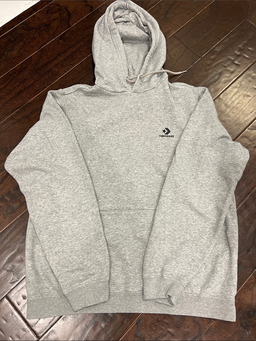 Converse Light Gray Pullover Hoodie with Chest Logo